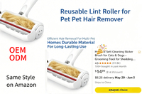 Rodillo Removedor de Pelo de Mascotas, Suave y Potente, Seguro para Diversos Tejidos, Herramienta de Eliminación Diaria de Pelo Suelto, Accesorios de Aseo para Perros y Gatos