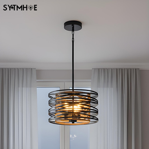 <span class=keywords><strong>Luminaires</strong></span> suspendus noirs respectueux de l'environnement AC 85-265V personnaliser Vintage Restaurant Hotel Island lampes suspendues - Product Image 1