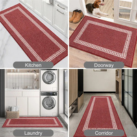 Tapis de cuisine lavable en machine Tapis de cuisine absorbant résistant à la saleté avec support antidérapant en TPR
