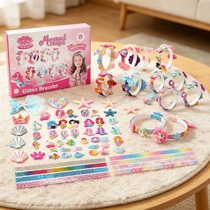 Whimsical Kids Make Your Own Hair Kit DIY Headbands Butterfly <b>Clips</b> Flower <b>Bows</b> Gems Creative Gift Box Supply Wholesale - Product Image 5