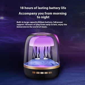 Nueva sexta generación para altavoz Bluetooth Nuevo vidrio coloreado Panorámico Gran volumen Medusas Efecto de luz Audio Hogar - Product Image 5