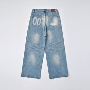 <span class=keywords><strong>Jeans</strong></span> Larghi Baggy da Uomo EDGE DENIM Produttore Streetwear Personalizzati Vintage con Lavaggio Acido e Stone Wash - Product Image 2