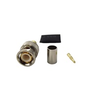 Câble coaxial RF de haute qualité 0-4 GHz, fil d'antenne électrique étanche, CCTV BNC, connecteur mâle à sertir RG59