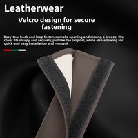 YECAI Housse de ceinture de sécurité de voiture en cuir souple 2 points de luxe, protection d'épaule anti-rayures respirante universelle pour la sécurité automobile
