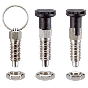 Nhôm chốt chốt chốt mùa xuân chốt cửa chốt t-slot đùn phụ kiện thép không gỉ chỉ số pit tông với lắp mặt bích - Product Image 2