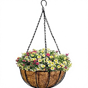 MOST WANTED Pot suspendu minimaliste en fibre de coco, jardinière en coque de noix de coco, écologique, avec trou de drainage, pour la culture de fleurs et la décoration intérieure - Product Image 1