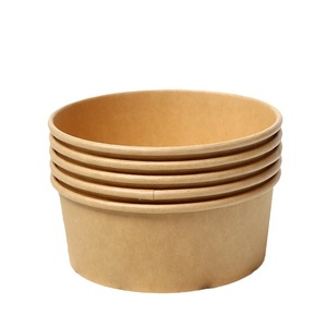 ฝาชามคราฟท์แบบใช้แล้วทิ้งเป็นมิตรต่อสิ่งแวดล้อม24ออนซ์ออกแบบโลโก้ได้เองสำหรับอาหารผลไม้สลัดอาหารเบา - Product Image 3