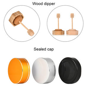 Pot de <span class=keywords><strong>miel</strong></span> en verre hexagonal de qualité alimentaire vide de 250g <span class=keywords><strong>500g</strong></span> avec couvercle en bambou et cuillère en bois pour le <span class=keywords><strong>miel</strong></span>, le sirop, le stockage de la ruche - Product Image 4