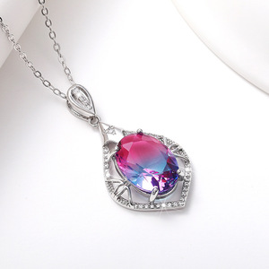 Collana con Ciondolo a Goccia Vintage in Pietra Sfumata per Donne, Elegante Gioiello di Moda per Uso Quotidiano e Regalo - Product Image 4