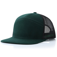 Hoge kwaliteit petten heren dames effen op maat bedrukt 7 panelen geborduurd platte klep logo Richardson 168 lederen patch snapback