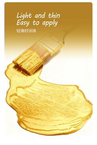 <span class=keywords><strong>Peinture</strong></span> dorée 24 carats super brillante, imperméable, <span class=keywords><strong>pour</strong></span> bricolage, meubles et pierres tombales - Product Image 2