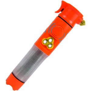 Town Head 6-In-1 Safety Hammer Red Car Escape Tool With Flashlight And Alarm For Emergency Use - Product Image 3