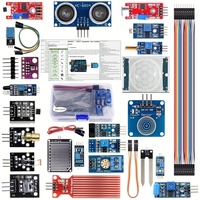 Kit de modules de capteurs 16/22/37-en-1 pour R3 Mega2560 - Suite d'apprentissage pour débutants avec capteur de chaleur infrarouge, capteur ultrasonique, capteur d'humidité du sol DHT11, L