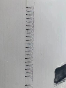 Etiqueta privada al por mayor 3D hecho a mano coreano PBT fibra extensiones de pestañas tallo largo 12 filas CC/DD para 0,07mm de espesor - Product Image 3