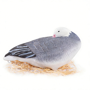 Décoy de chasse au canard à poils blancs 3D pliable de qualité supérieure, flottant, attracteur d'oiseaux aquatiques d'extérieur, en mousse EVA durable, auto-rétractable - Product Image 5