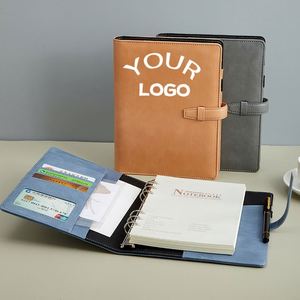 Custom Hardcover <b>A5</b> Pu Leather Planner Business Notebook Journal Agenda <b>Notepad</b> With Multi Card Slots - Product Image 4