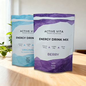 Custom Printed Mylar Bags Vitamin Energy Rehydration Powder Re-Sealable Stand <b>Pouch</b> Daily Electrolyte Mixtures Mineral Water 9 - Product Image 2