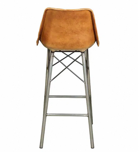 Chaise de bar moderne avec structure en métal, assise rembourrée confortable et repose-pieds robuste pour îlot de cuisine ou comptoir. - Product Image 4