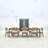 Mobilier de jardin personnalisé pour patio extérieur Mobilier d'extérieur pour hôtel Salle à manger et chaises en bois de teck