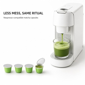 Capsules de matcha aromatisées artisanales compatibles avec les machines Nespresso originales, thé en dosettes individuelles biologique et sain - Product Image 5