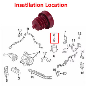 Tapa del depósito de aceite de la bomba de dirección asistida, plástico de 36mm para Honda Accord Acura Odyssey CRV Civic - Product Image 3