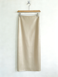 Custom High Quality Elastic Waist Casual Maxi Long Satin Nonwoven Comfortable A-Line Design <strong>Skirts</strong> For Women - Product Image 5