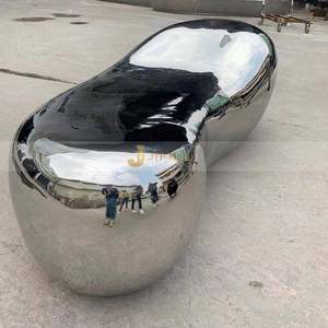 LL331 Vente chaude Sculpture métallique 3D moderne d'art antique, artisanat personnalisé fait main, grande sculpture abstraite en acier inoxydable pour mobilier de jardin - Product Image 1