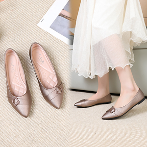 Chaussures Plates Femme de Style Coréen à Bout Fermé et Enfilage Facile, Tendance Mode Printemps Été, Styles Ballerines Espadrilles - Product Image 2