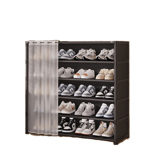Meuble à chaussures multi-niveaux en métal <span class=keywords><strong>NFS</strong></span>, anti-poussière, sur pied, pour salon, dortoir, petit espace - Product Image 5
