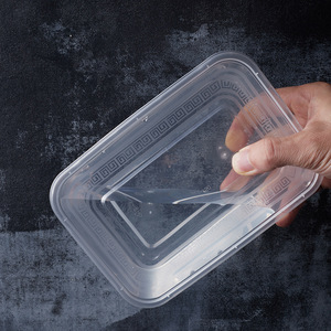 Disposable <b>Lunch</b> <b>Box</b> Square Food Storage Container With Lid PP Microwave Safe For Household Outdoor Use - Product Image 1