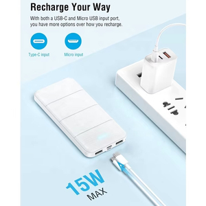 เครื่องชาร์จเร็ว22.5วัตต์พาวเวอร์แบงค์10000มิลลิแอมป์ต่อชั่วโมงสำหรับชาร์จ iPhone แบตเตอรี่สำรองภายนอกแบบพกพา - Product Image 3