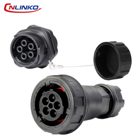Connecteurs rapides étanches Cnlinko série DL28 2 3 4 5 broches IP68 50A, connecteurs circulaires OEM ODM pour aviation, alimentation, LED