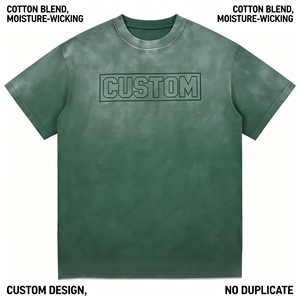 T-Shirt Vintage con Cappuccio in Pile per Uomo, Vestibilità Regolare, Traspirante, in Poliestere/Cotone, con Logo Personalizzato - Product Image 2