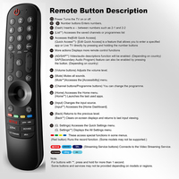 Télécommande universelle infrarouge intelligente de remplacement HUAYU AN-MR23GA-IR série AKB compatible avec LG