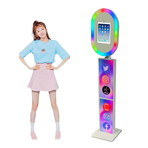 Dropshipping logotipo personalizado gratuito Ipad Lcd fotomatón alquiler comercial Shell Led Metal Control remoto Bluetooth/Wi-Fi - Product Image 3