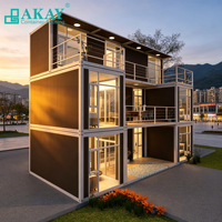 Casa Modular Prefabricada AKAY Personalizable de 3 Dormitorios, Impermeable y Aislada, Tipo Contenedor, para Oficina en Sitio