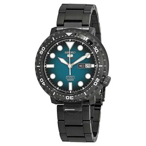 S No. Montre mécanique automatique pour homme 5 SRPC65 bleu-vert avec double calendrier, étanche, grand cadran de 22 mm, service d'achat inclus - Product Image 5