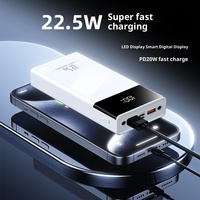 22.5W Power Bank 10000mAh Affichage LED Chargeur portable ultra-mince Logo personnalisé