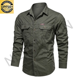 Camisas de Trabajo de Manga Larga para Hombre de Alta Calidad, Camisas de Trabajo Elegantes de Algodón, Camisas de Trabajo Casuales de Manga Larga para Hombre - Product Image 5