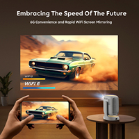 Proyector CRE CR51 PRO 1080P FHD 200 ANSI Lúmenes WiFi Android 9.0 Inteligente LCD LED Incorporado Portátil con Corrección Trapezoidal Automática para Cine en Casa