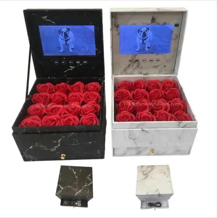 Boîte vidéo personnalisée boîte d'emballage vidéo à écran LCD de 7 pouces pour bijoux boîte de cadeau marketing Lcd carte postale fabricant d'usine