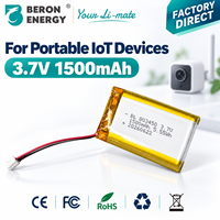 Paket Baterai Lithium Polymer Pouch 3.7V 1500mAh, Baterai LiPo Isi Ulang untuk Perangkat IoT Pertanian, Pertanian Cerdas, OEM ODM