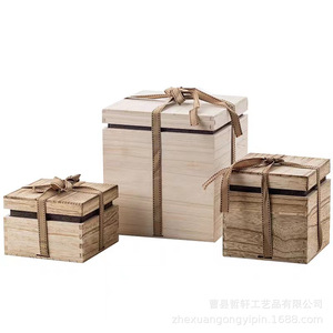 Paulownia Wood Storage Box Rectangle Stackable Gift Packaging Box For <b>Teacup</b> And Teapot Customizable Size And Thickness - Product Image 5