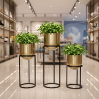 Pot Bunga Stainless Steel 304 Tahan Lama Dekorasi Dalam Ruangan Pot Tanaman Dekorasi Rumah Komersial Pot & Wadah Tanaman