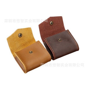 Exquisite mini genuine leather earphone <b>case</b>, cable management bag, earphone storage bag, creative <b>coin</b> organizer. - Product Image 5