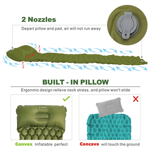 HOMFUL Nệm Hơi Bơm Hơi TPU Siêu Nhẹ Tùy Chỉnh Mẫu Miễn Phí Thảm Cắm Trại Đệm Ngủ Ngoài Trời Kèm Gối - Product Image 4