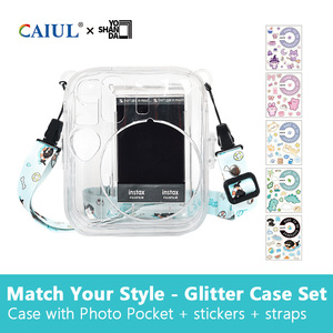 Étui transparent 3-en-1 cristallin pour <span class=keywords><strong>Instax</strong></span> <span class=keywords><strong>Mini</strong></span> 13 (2026) avec pochette photo + autocollant + sangle – Accessoire <span class=keywords><strong>Instax</strong></span> <span class=keywords><strong>Mini</strong></span>, compatible avec les étuis <span class=keywords><strong>Instax</strong></span> - Product Image 2