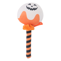 Panier de citrouille en peluche personnalisé D KING pour Halloween avec bonbons, sucette, jouet pour chien grinçant