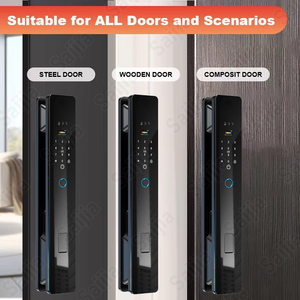 Cerradura de Puerta SINON Tuya con Reconocimiento Facial y Huella Dactilar, Habilitada para Wi-Fi, Desbloqueo Remoto por Aplicación Tuya, Construcción de Aleación de Aluminio - Product Image 3