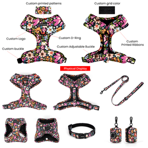 애완용품 <span class=keywords><strong>2026</strong></span> 새로운 디자인 패션 강아지 하네스와 리드 네오프렌 강아지 하네스 맞춤형 강아지 하네스 세트 (배변봉투 홀더 포함) - Product Image 3